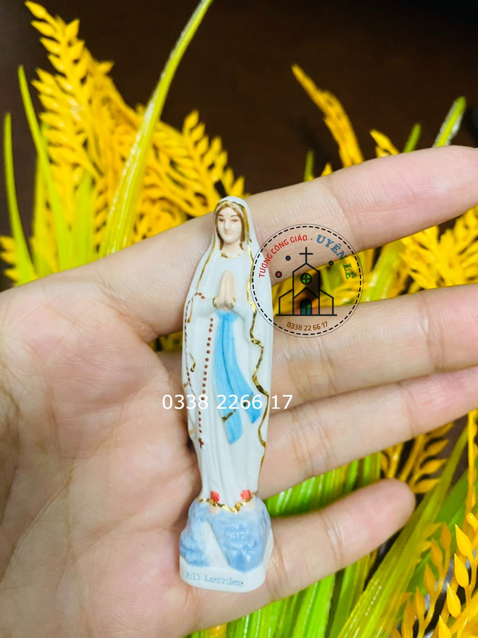 Tượng công giáo Tượng Mẹ lộ đức 7cm