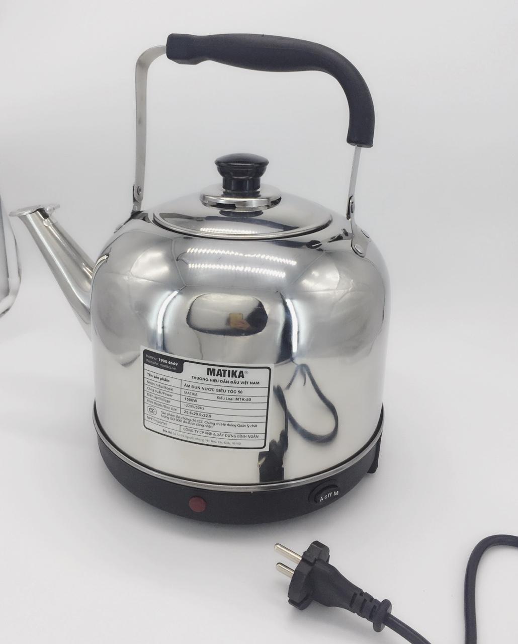 Ấm đun siêu tốc Matika MTK-50 - 5L