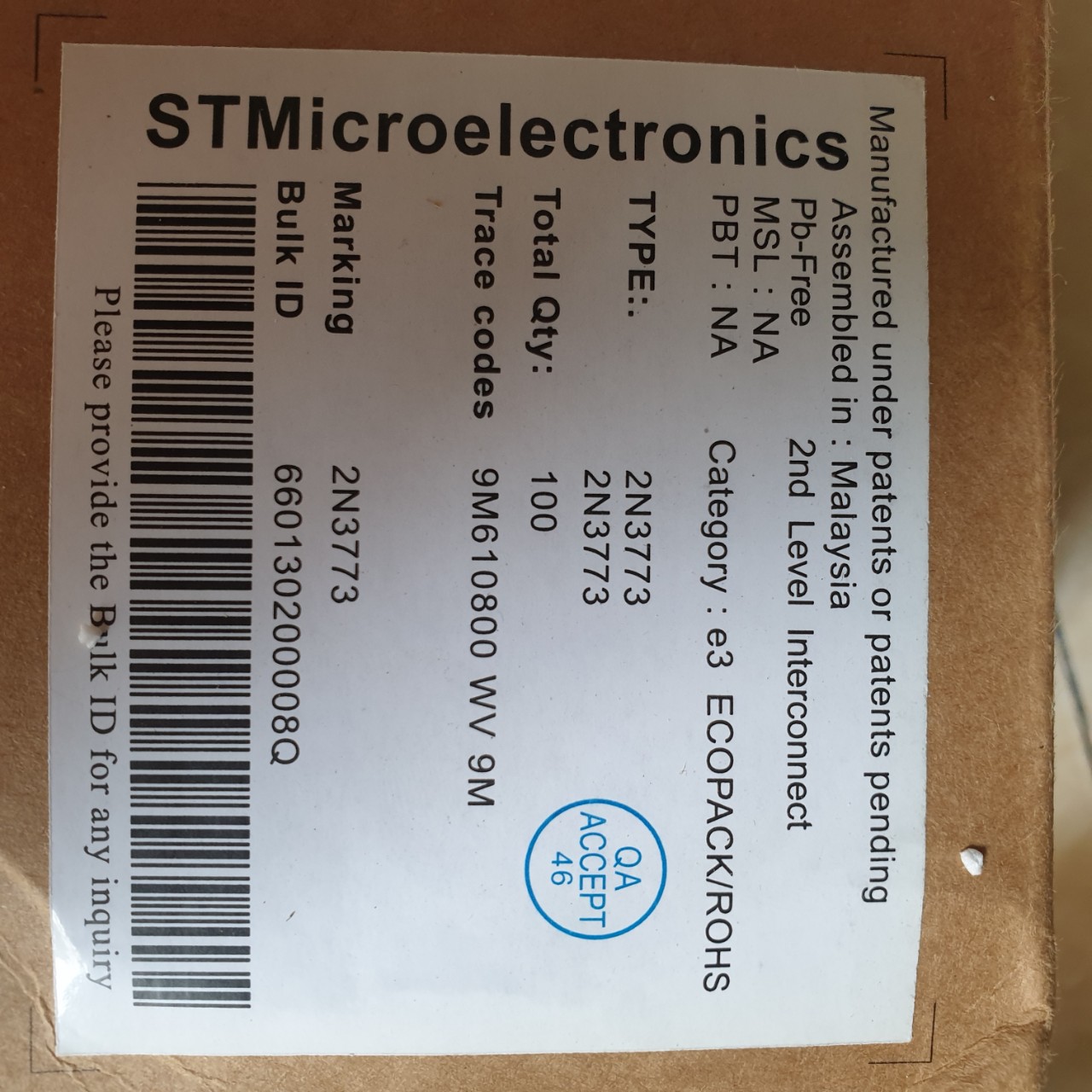 SÒ SẮT 2N3773 16A 160V 150W HÀNG MỚI