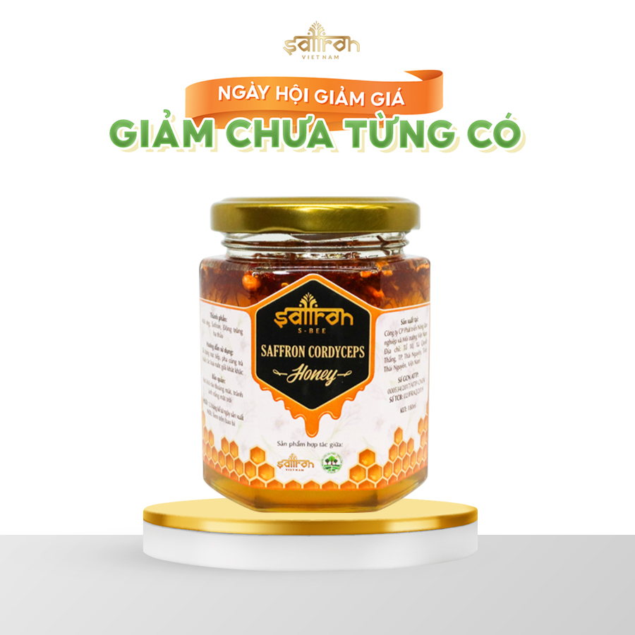 Saffron honey Cordyceps 180ml (1gr of Cordyceps + 1gr saffron)