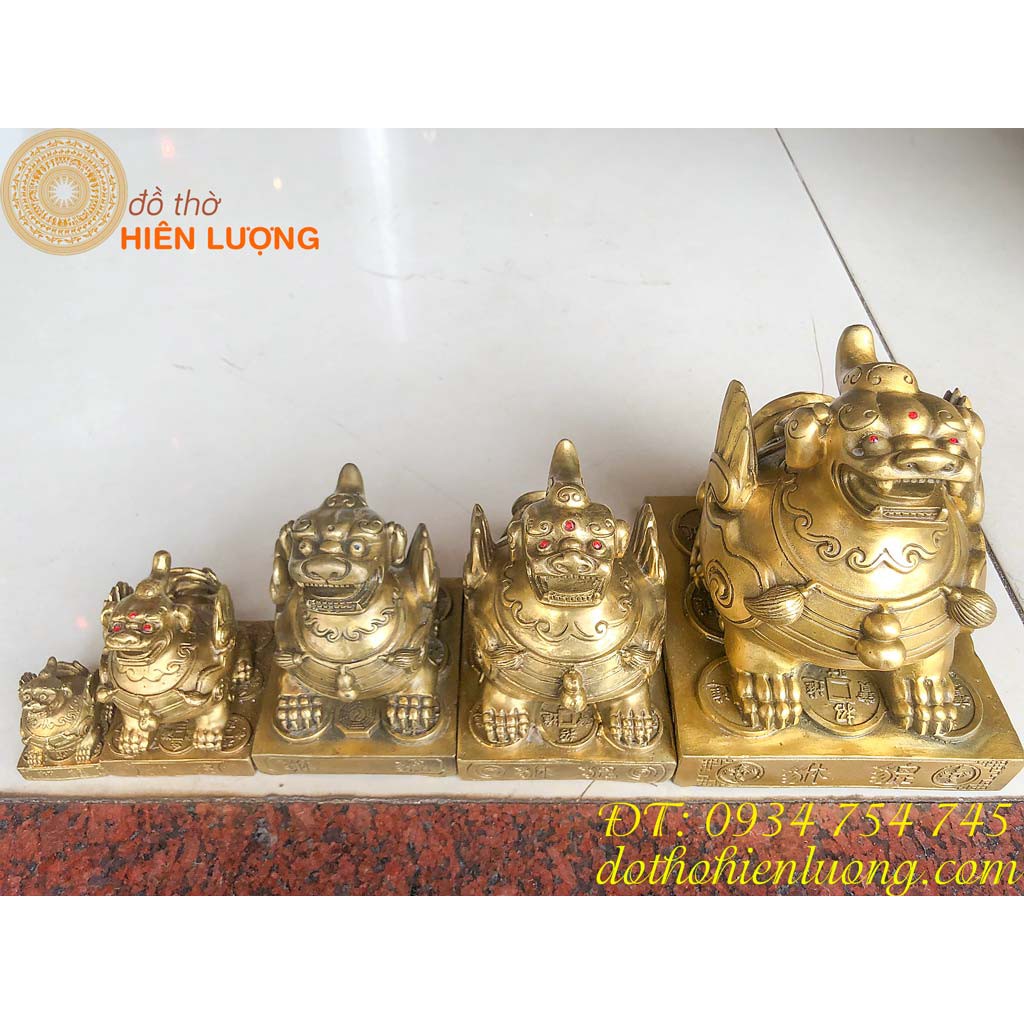 Tỳ Hưu Ngồi Bệ Bằng Đồng Để Két, Bàn Thờ Thần Tài Đủ Các Cỡ
