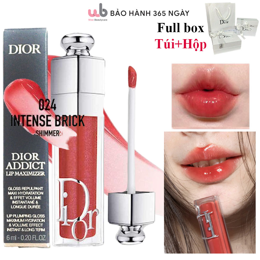 Lip balm Dior maximizer 024, brick red, full box, intense brick, lip Up clarity, religious leather, gift with gift swell.