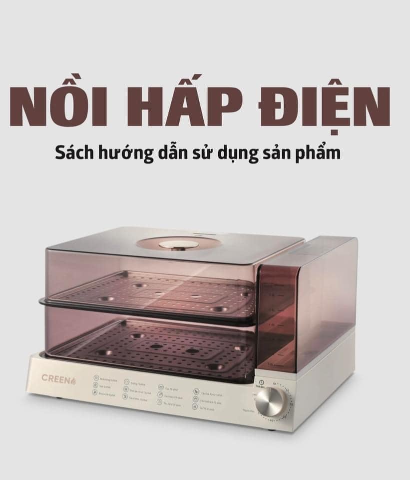 Nồi hấp điện đa năng 2 tầng Creen CR-135CF
