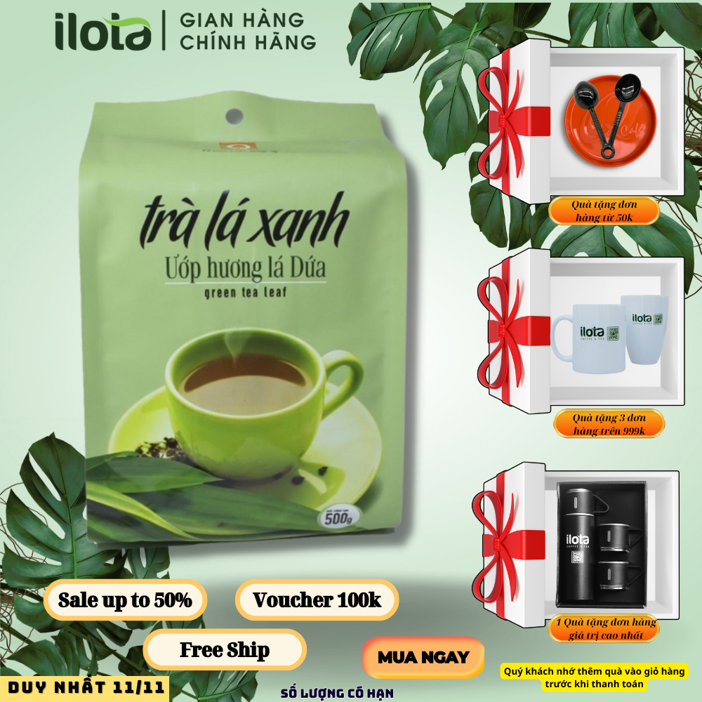 Trà lá xanh hương lá dứa Trần Quang