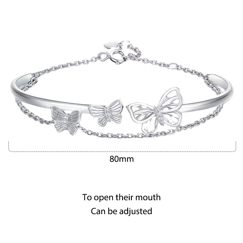 🔥 Tính khí Butterfly Chain Bracelet Girls Niche All-match Thiết kế Vòng tay bạn gái cao cấp YVETTERY
