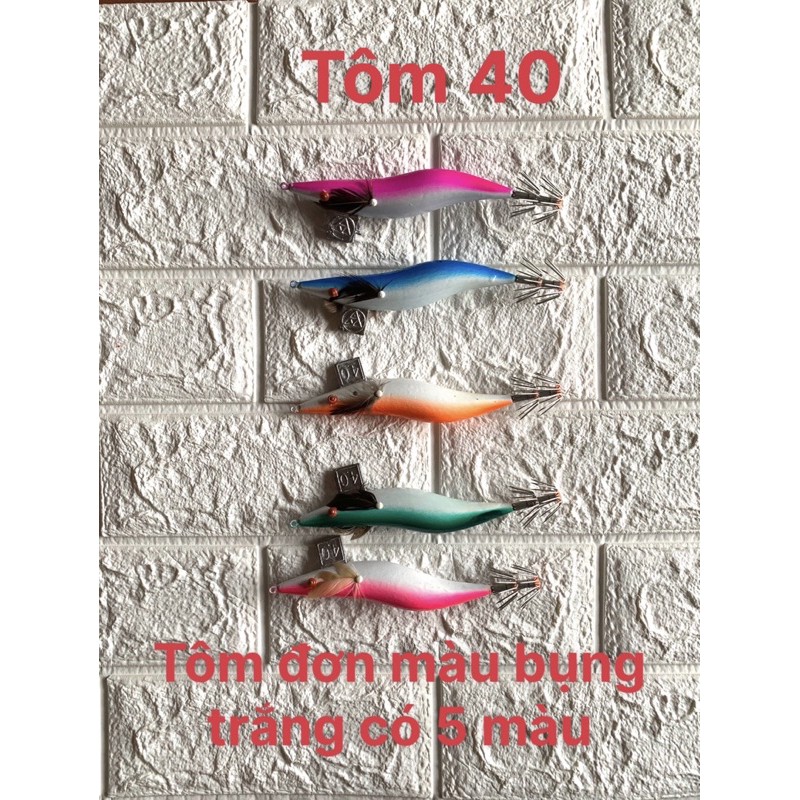 Mồi tôm giả,Tôm câu mực, tôm sơn câu mực ( số 30-35-40g)