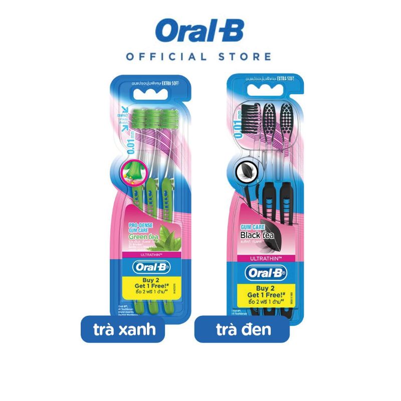 Vỉ 5 Bàn Chải Đánh Răng Oral-B Tinh Chất Trà Đen