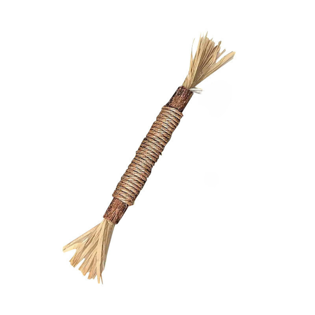 Que gặm catnip cho mèo gặm sạch răng và xã stress