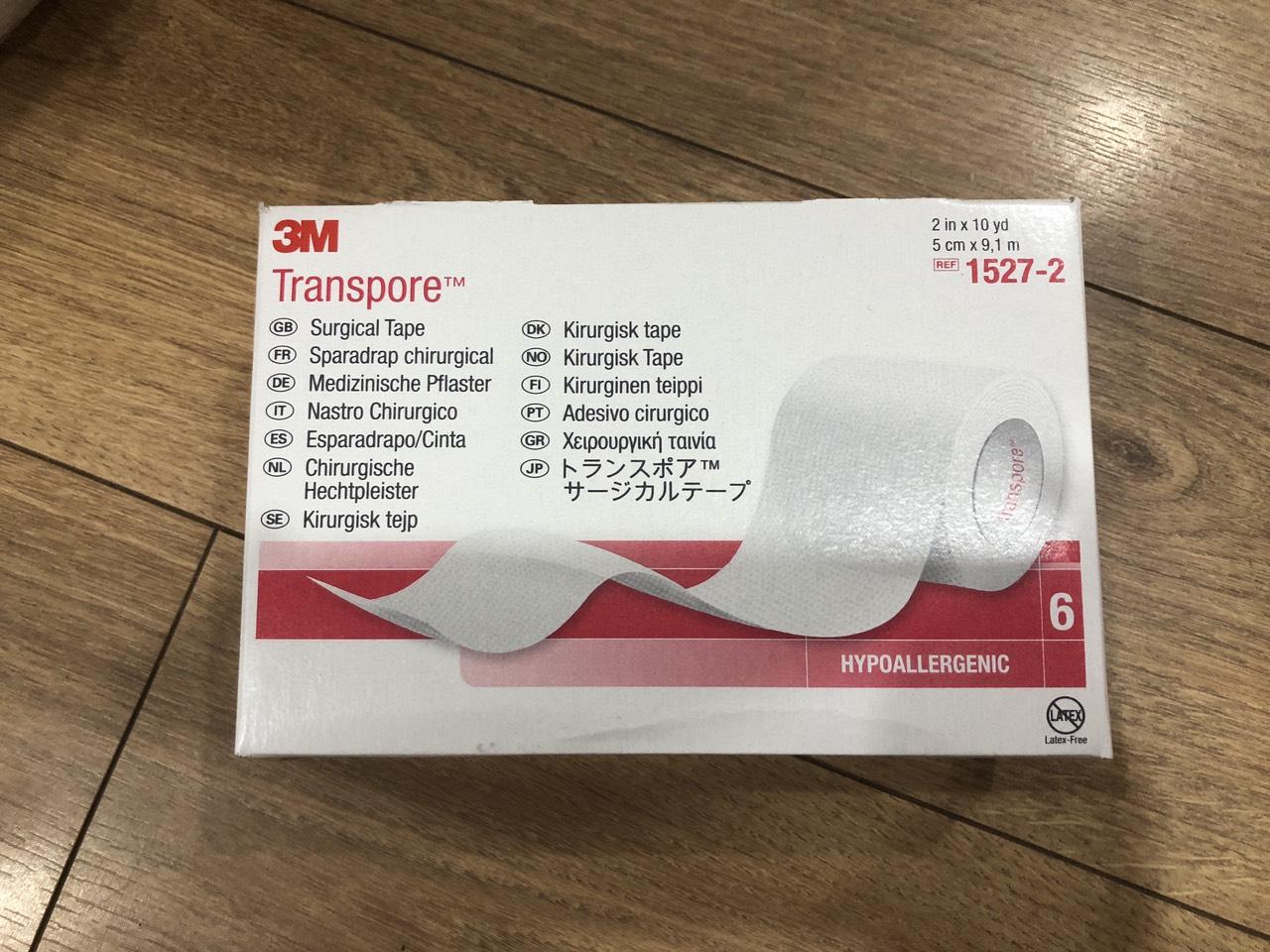 Keo 3M Transpore 7.6CM X 9.1M Hộp 4 Cuộn