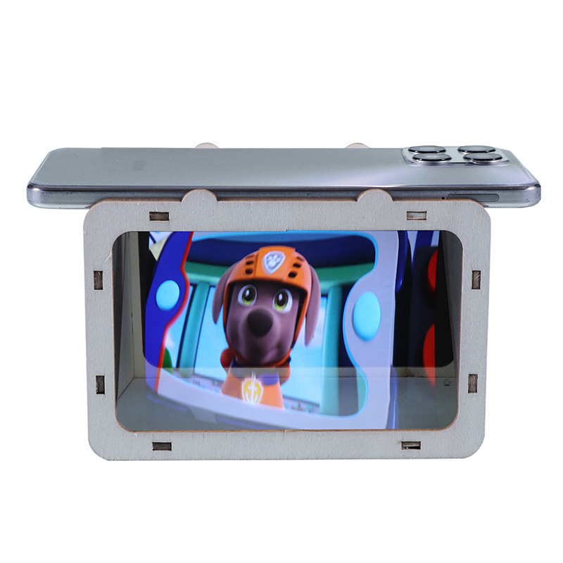 Educational 3D hologram player DIY wooden model stem