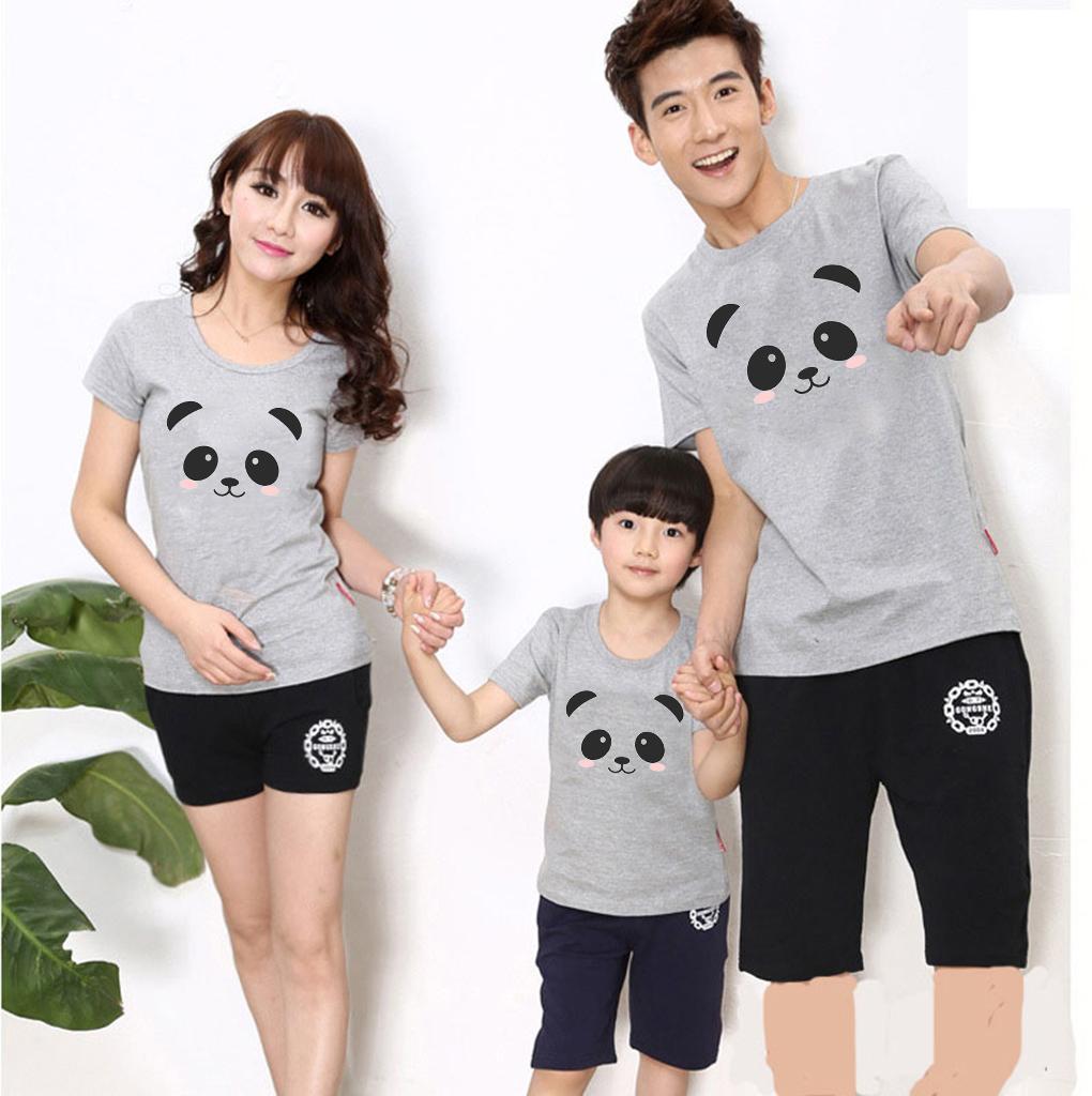 [HCM]Áo thun gia đình in hình  GẤU TRÚC DỄ THƯƠNG VẢI MỀM MỊN - GĐM11 - giá trên là giá cho 1 chiếc áo