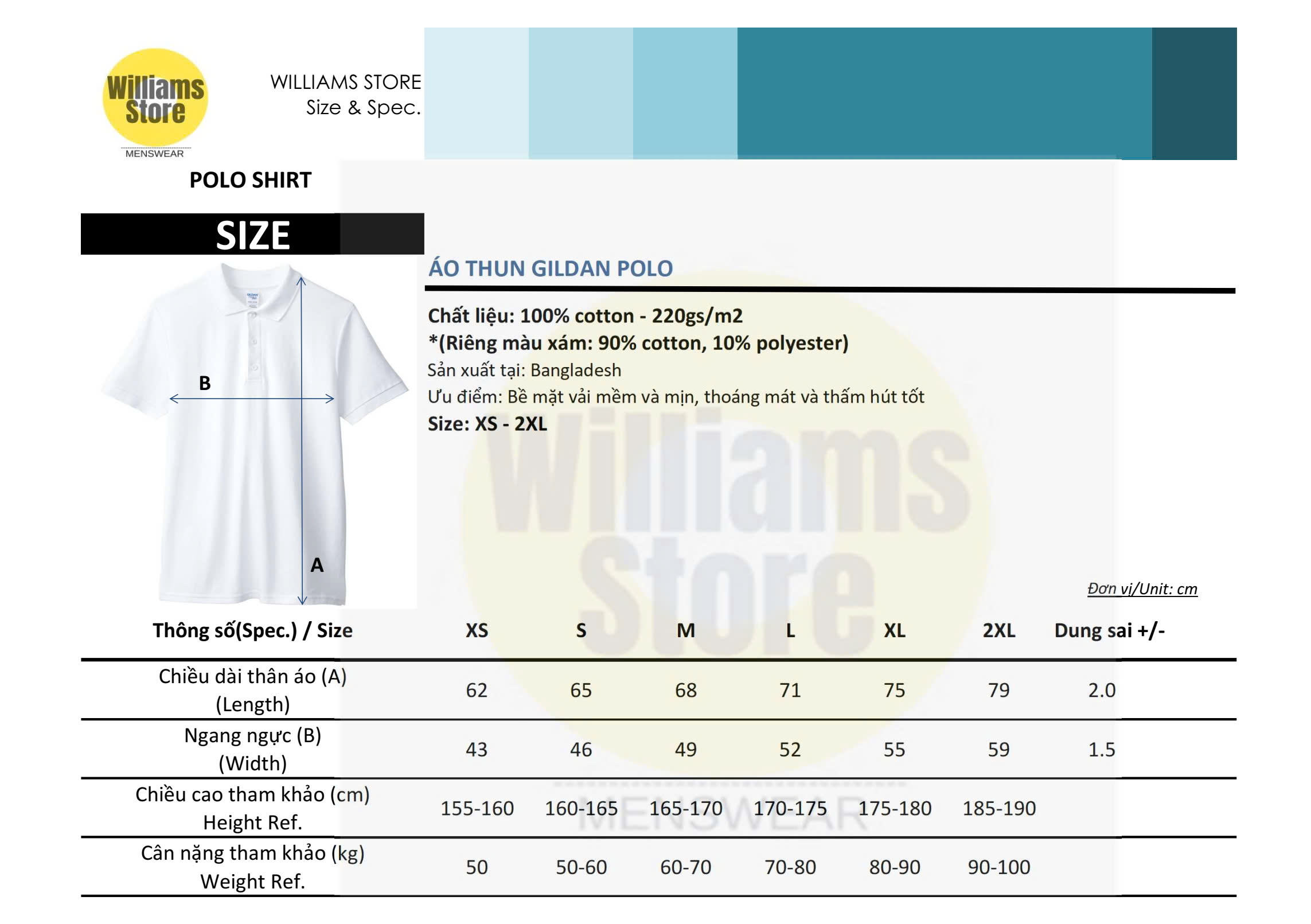 Áo thun Polo Gildan Premium 100% Cotton