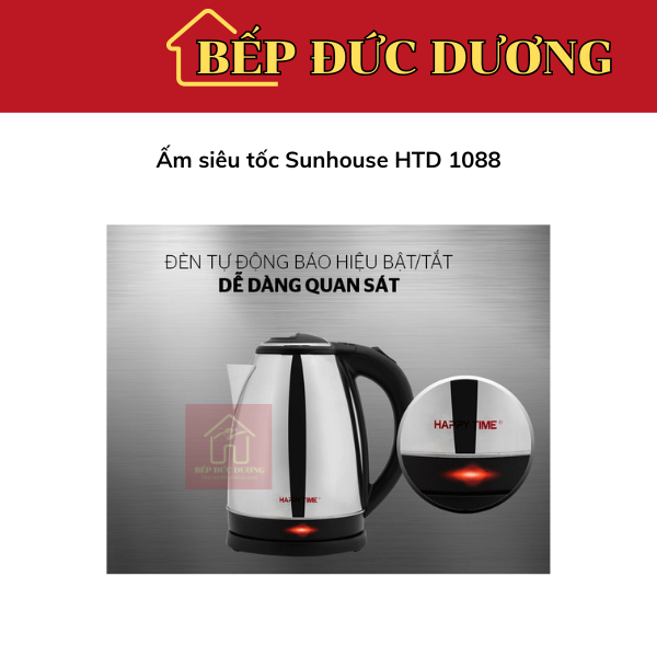 Ấm siêu tốc 1.8 Lít Sunhouse HTD1088 1500W- Bếp Đức Dương