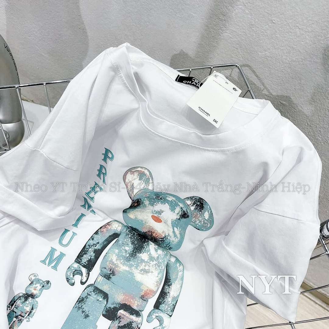Áo phông nữ hình gấu robot_ hot trend