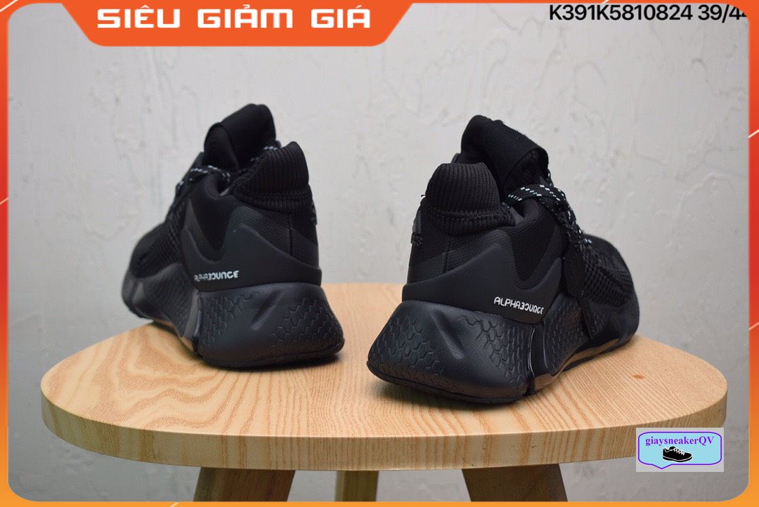 Giày thể thao sneaker Alphabounce 2020 đen full siêu êm siêu rẻ hàng cực đẹp