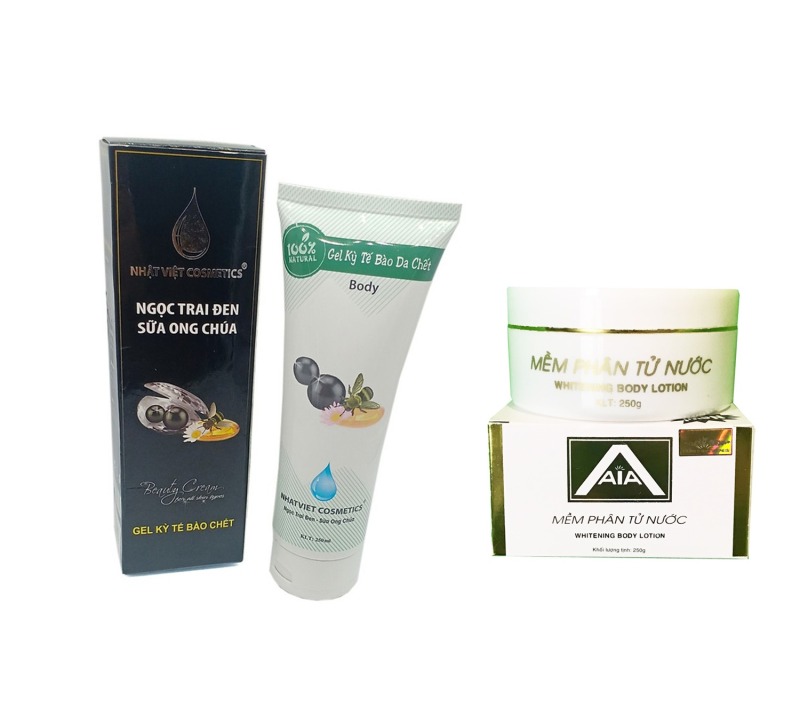 Combo Liệu Trình Làm Trắng Da Toàn Thân, Kem Body Mềm, Gel Kỳ Tế Bào Da Chết
