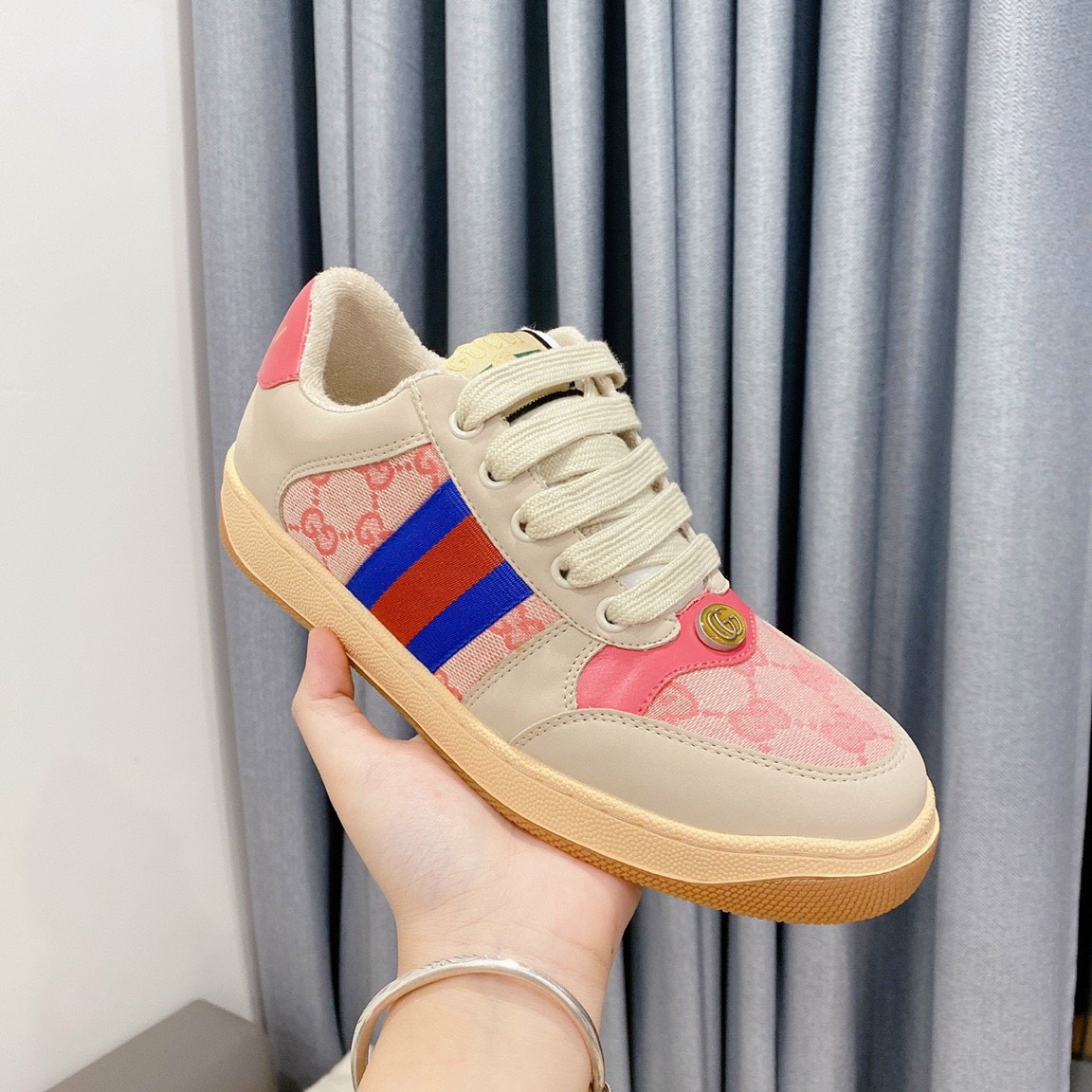 Giày Sneaker Guccci Distressed Screener ( GC Hải tú )