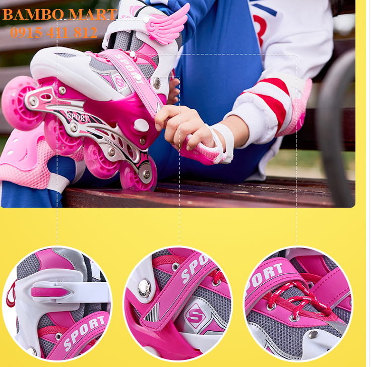 Giầy trượt patin Abec 7 đèn trước