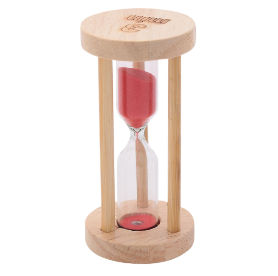[HCM]Đồng Hồ Cát Bằng Gỗ 3 Phút - Đỏ