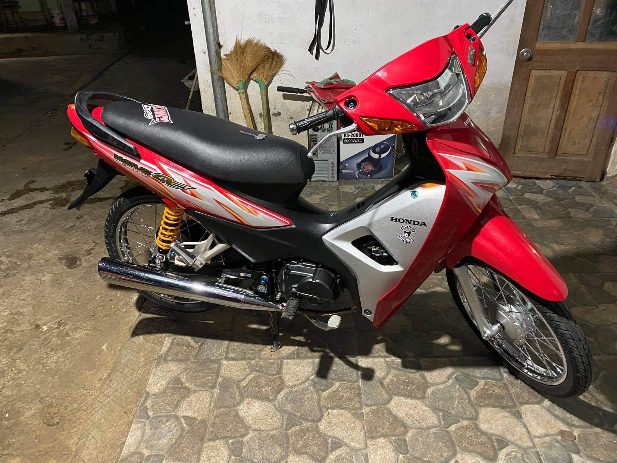 Tem rời Wave Alpha MẪU RS phối màu. Dán cho Wave 50cc/100cc/110cc ( Tem 3 lớp chống nước chống bay màu )