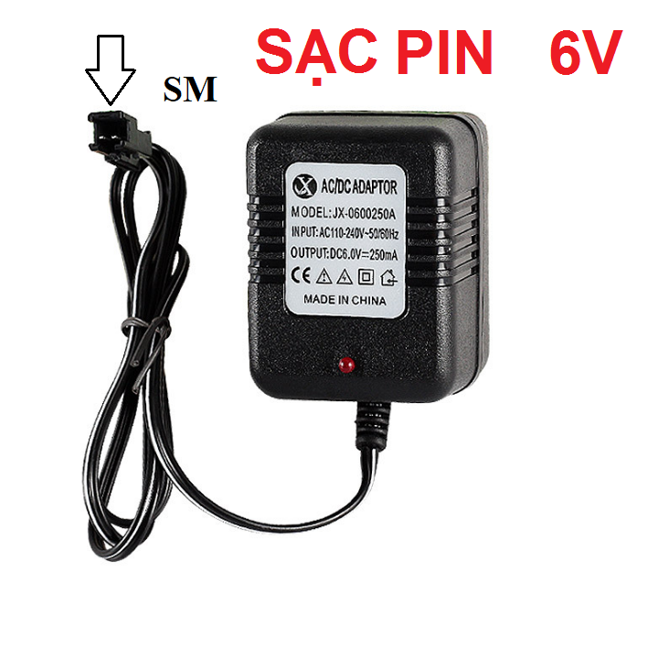 Bộ sạc pin 6v dùng sạc cho pin xe mô hình điều khiển từ xa