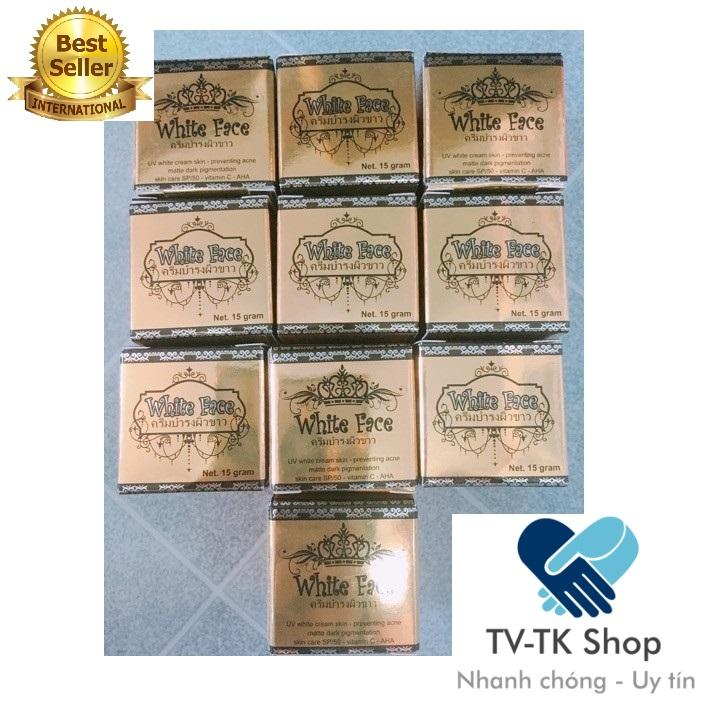 Bộ 10 hộp dưỡng siêu trắng da mặt white face thái lan