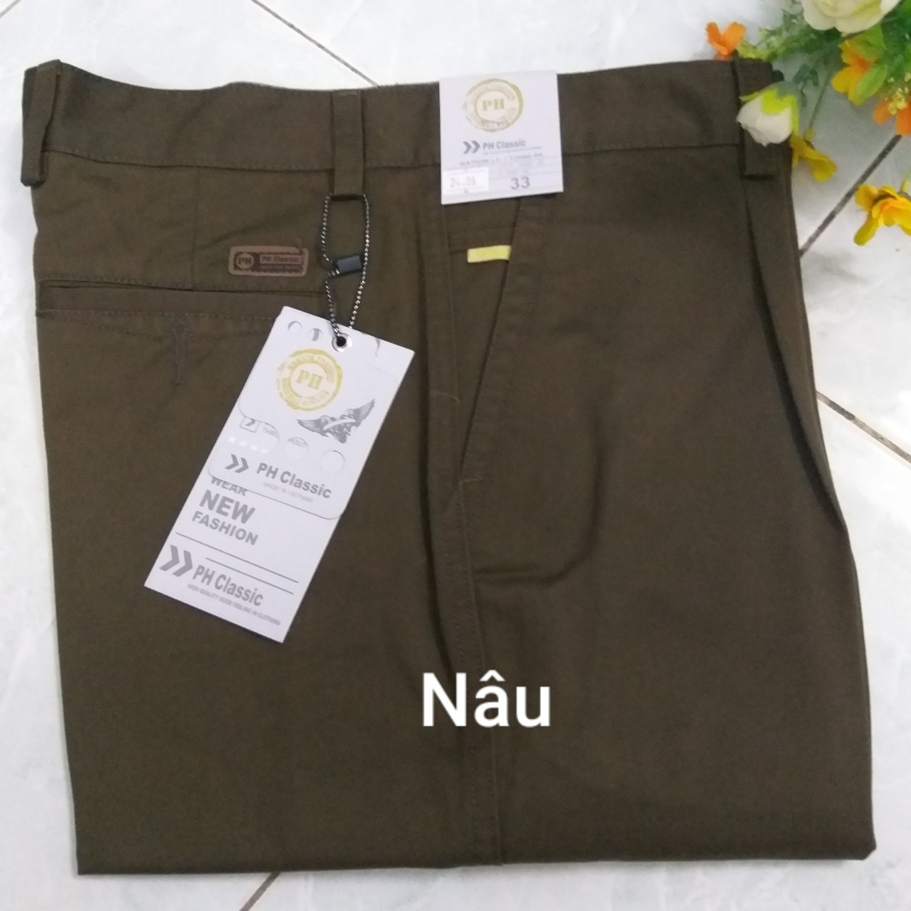 [HCM]Quần kaki trung niên xếp ly