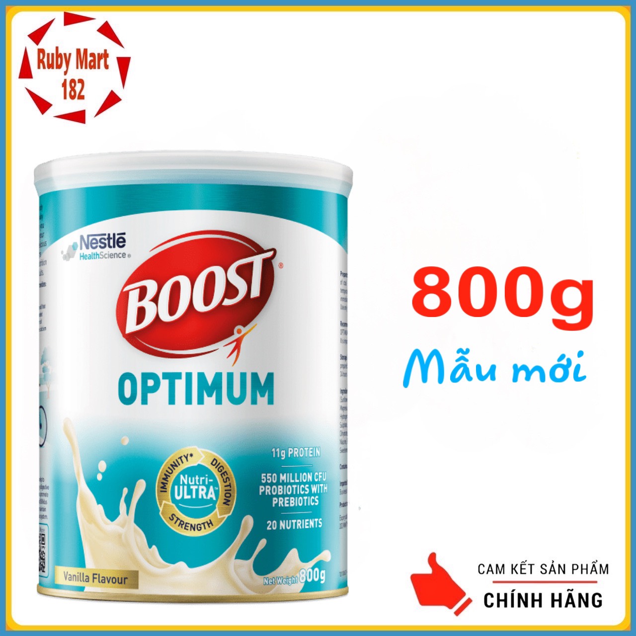 Sữa nestle boost optimum lon 800g - mẫu mới