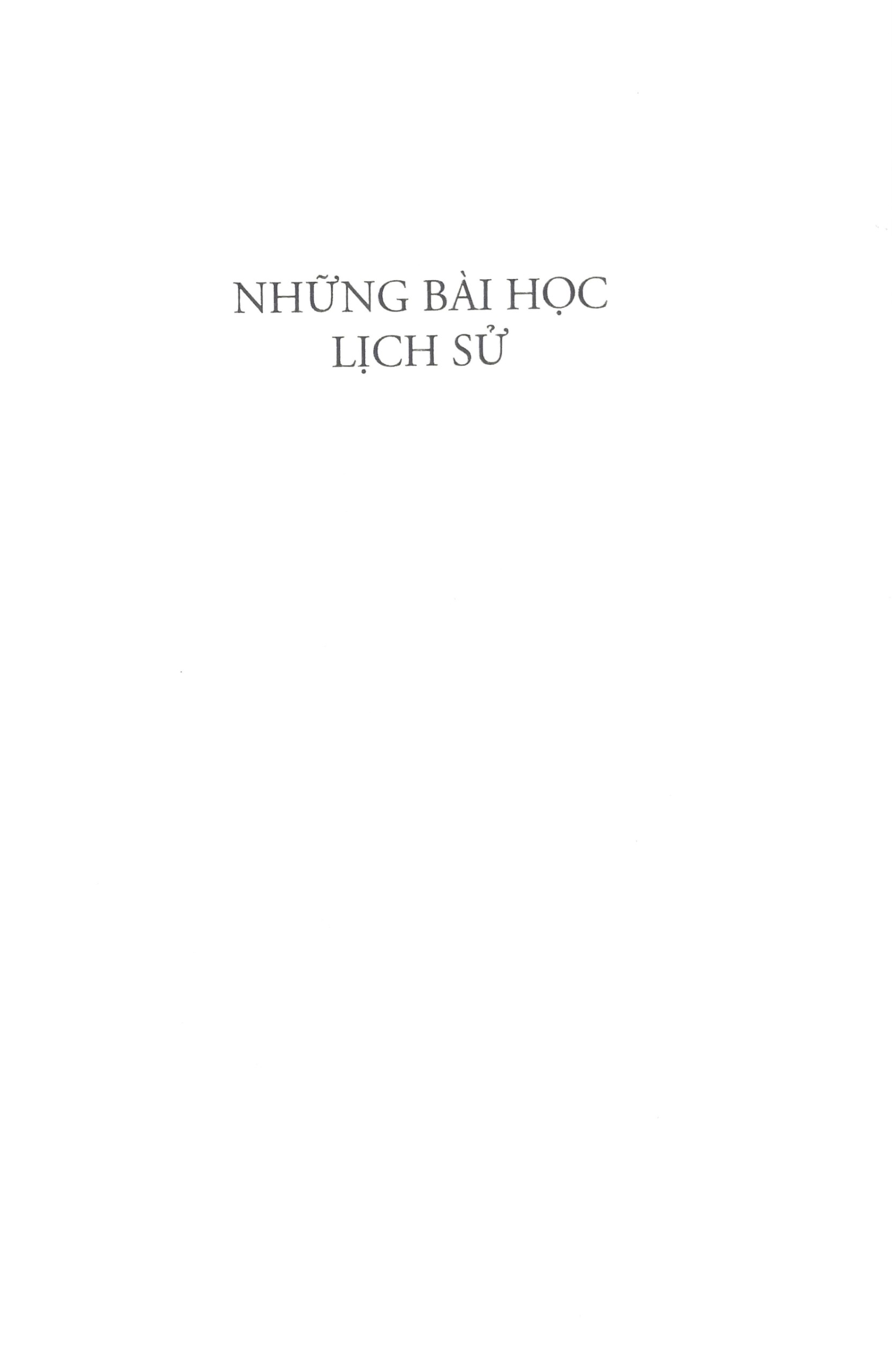 Sách - Những Bài Học Lịch Sử