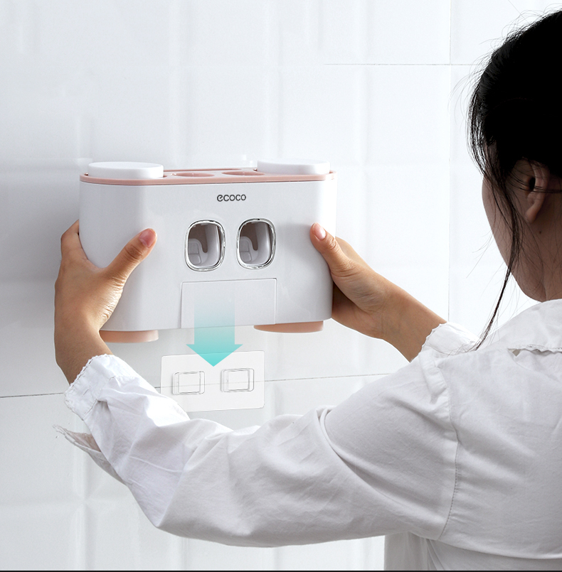 [HCM]HỘP ĐỰNG KEM ĐÁNH RĂNG KÈM 4 CỐC ECOCO