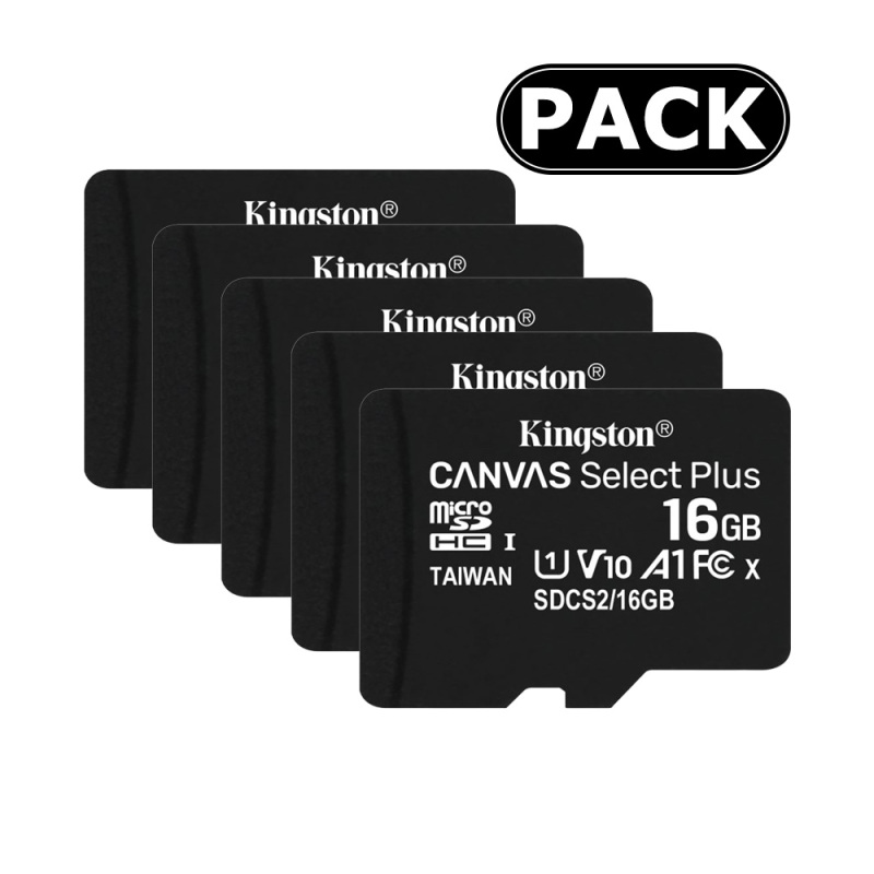 Combo Thẻ Nhớ MicroSDHC Kingston Canvas Select Plus 16GB Class 10 U1 100MB/s SDCS2/16GB (Kèm Adapter)