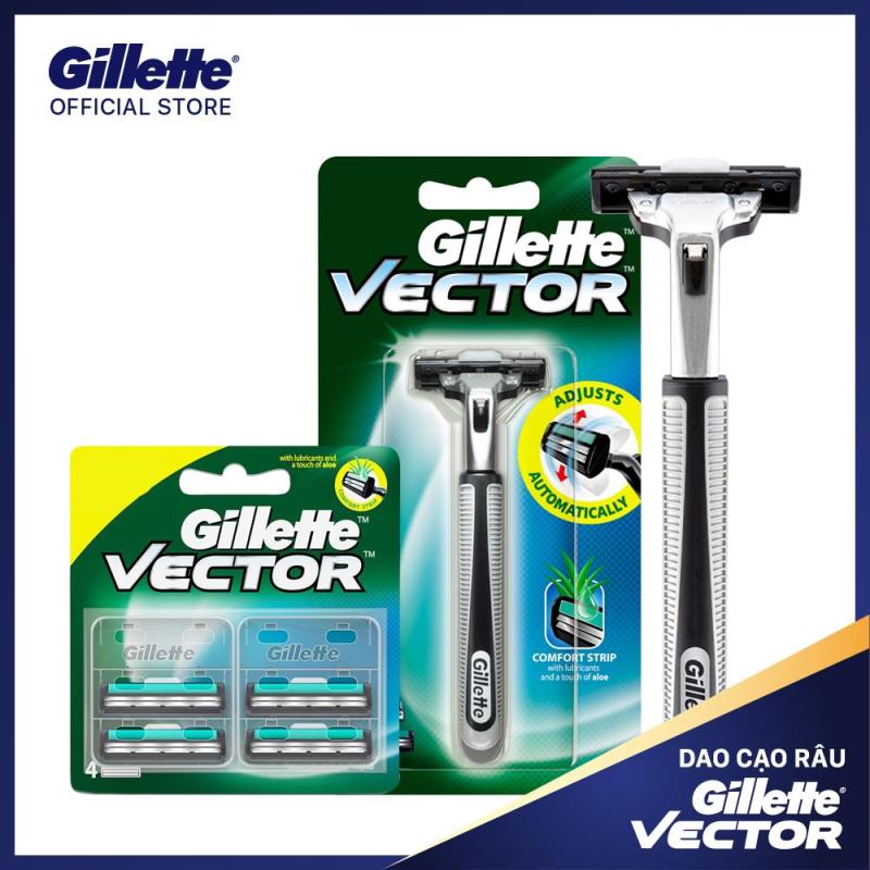 Combo dao cạo râu Gillette Vecto (kèm 4 lưỡi)