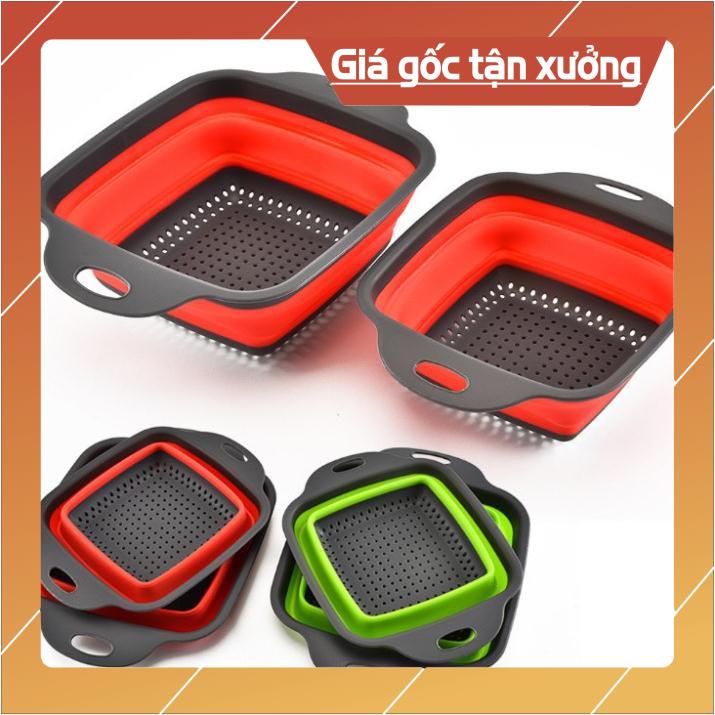 Bộ 2 Rổ Xếp Gọn Vuông Cao Cấp