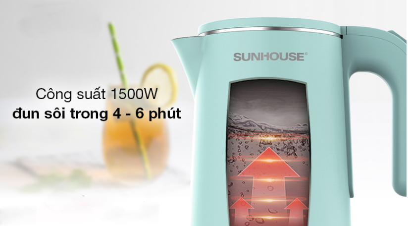 BÌNH ĐUN SIÊU TỐC 1.8L SUNHOUSE SH1351  ( BẢO HÀNH 12 THÁNG )