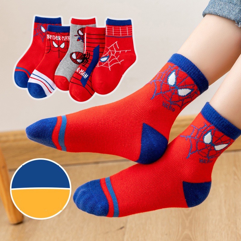 Tất Vớ Siêu Nhân Đỏ Cotton Cho Bé Trai