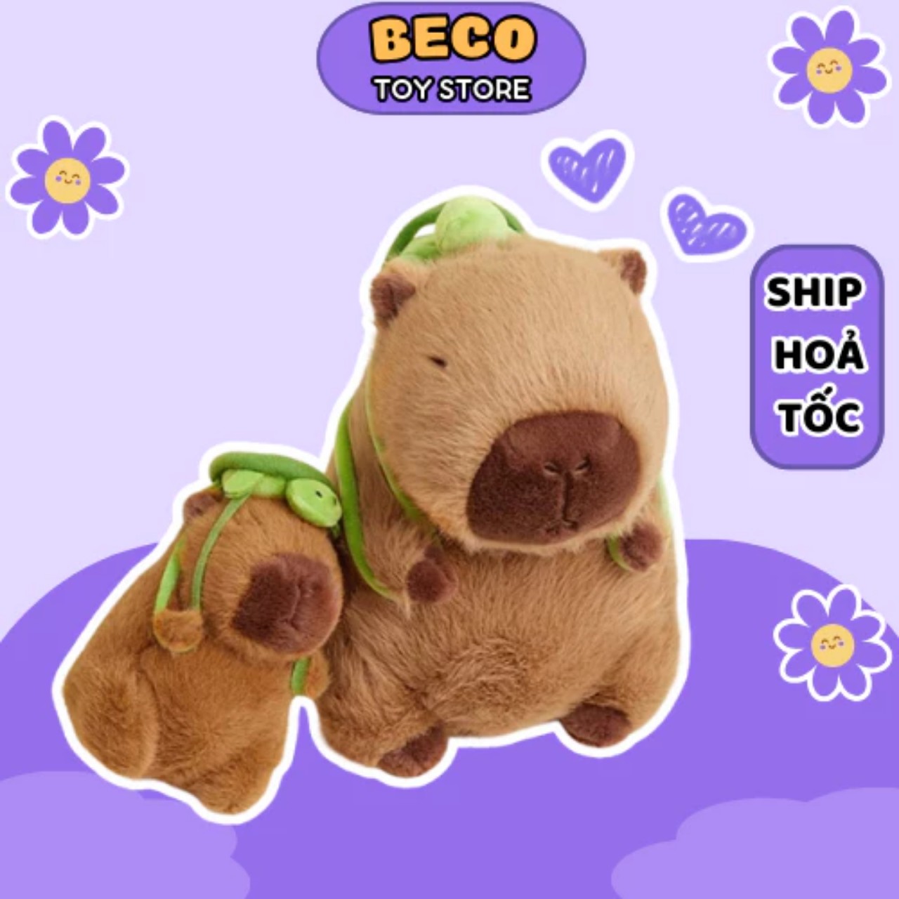 Gấu Bông Capybara Đeo Balo Dễ Thương Êm Mịn