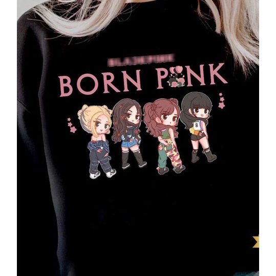 Unisex.genz áo phông áo thun born pink chibi blackpink pink venom