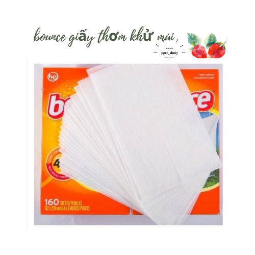 Giấy thơm quần áo Bounce Mỹ 160 tờ (MẪU MỚI)