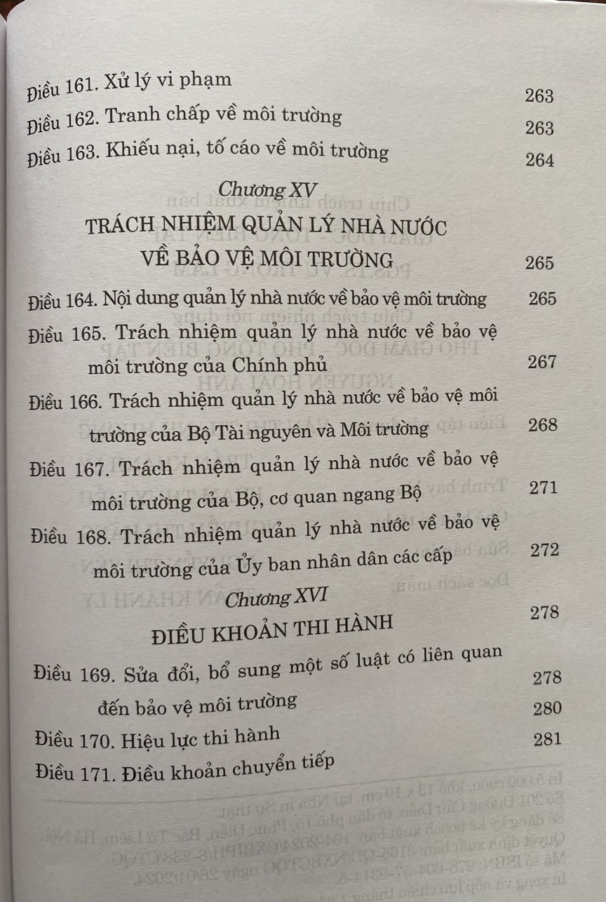 Luật Bảo Vệ Môi Trường