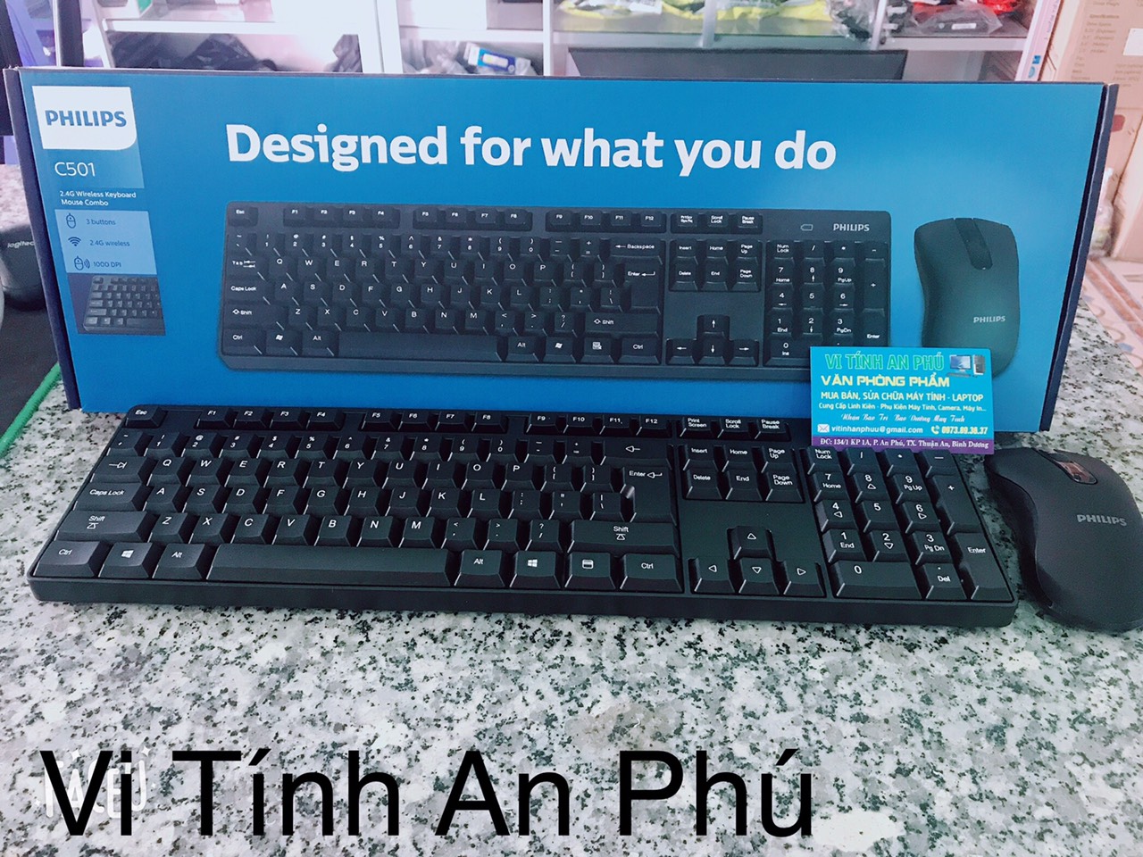 BỘ PHÍM CHUỘT VI TÍNH KHÔNG DÂY PHILIPS C501