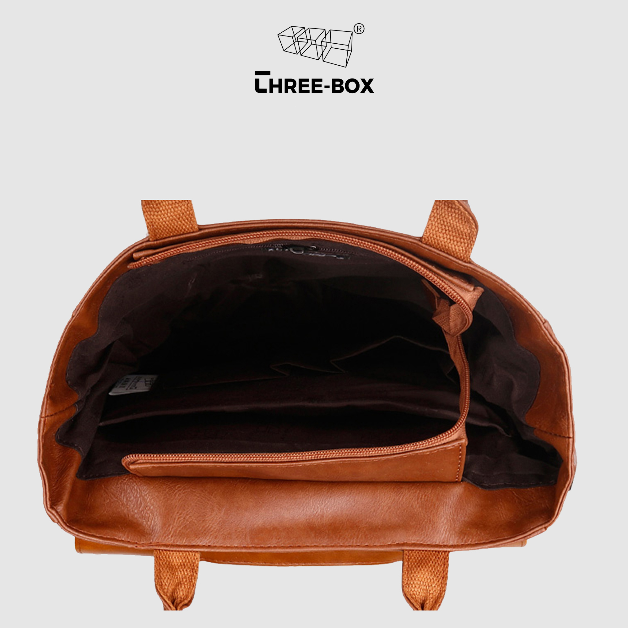 Balo da unisex có quai xách thương hiệu Three-Box - BL8009