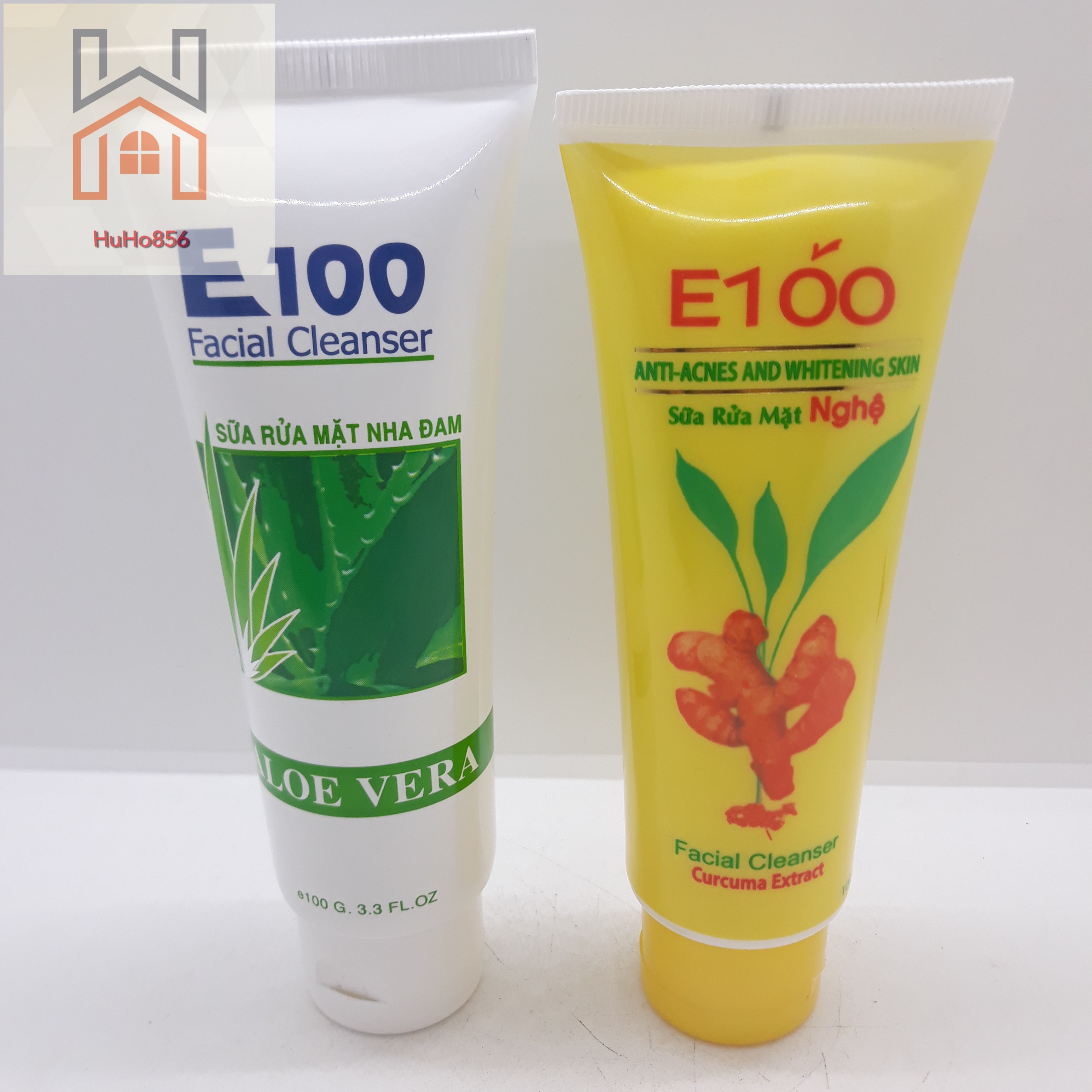 Sữa rửa mặt nghệ e100 & nha đam e100 mới - lọ 100g