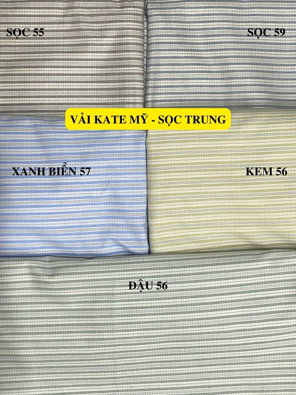 Vải kate sọc -dòng vải công sở