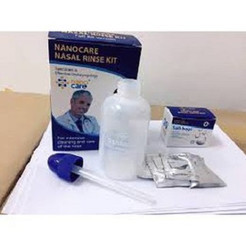 BÌNH RỬA MŨI NANOCARE kèm 20 gói muối