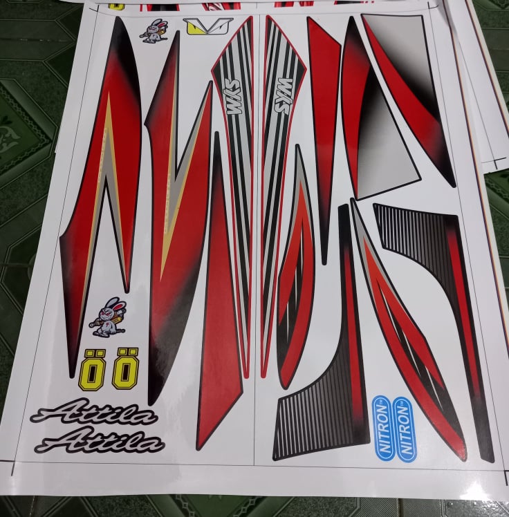tem rời Atila đỏ đen
