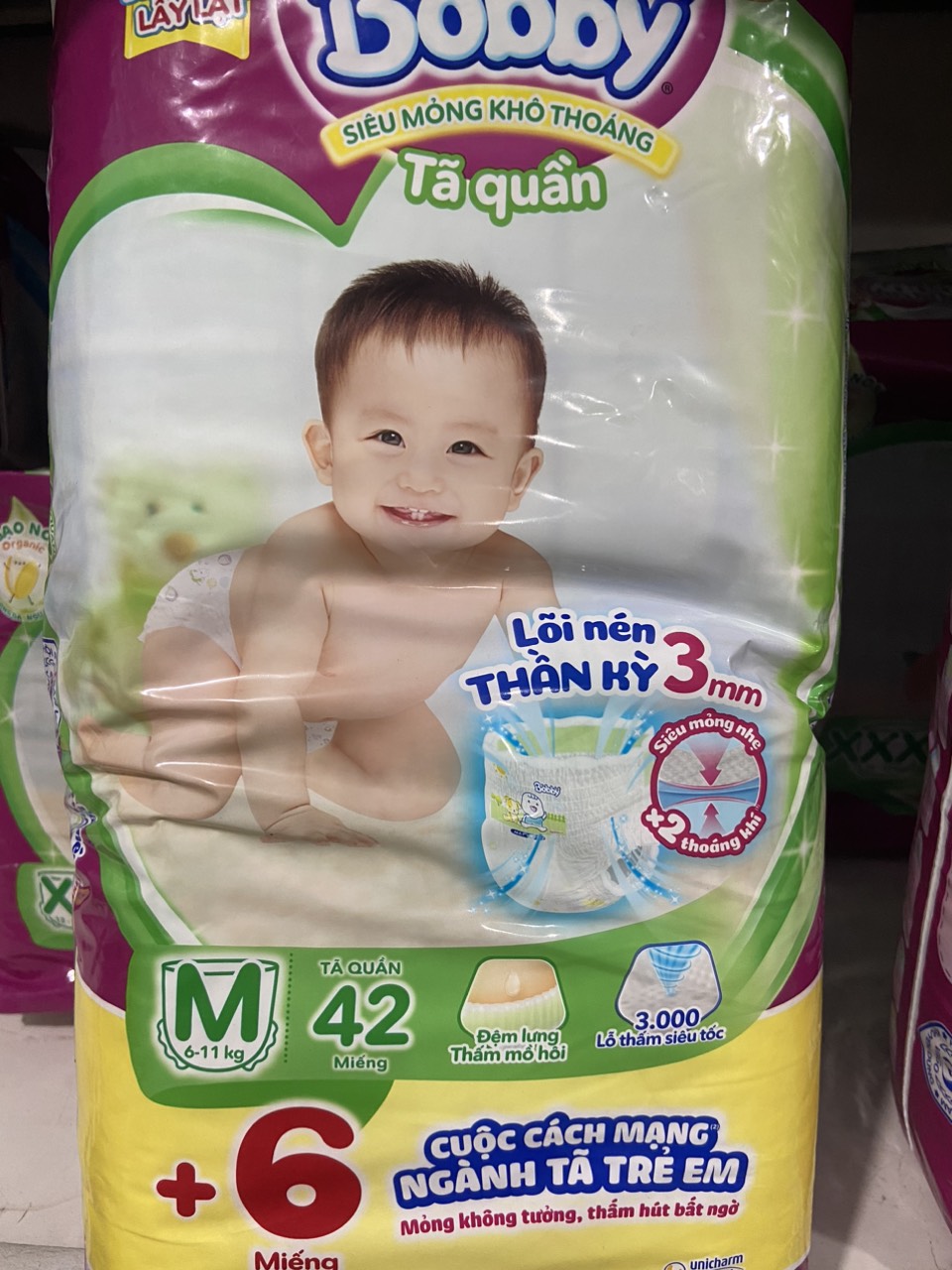 Tã quần Bobby M42 ( từ 6 -11kg) - HSD luôn mới