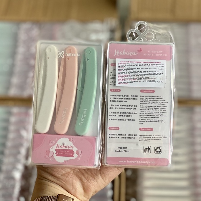 Set 3 dao cạo lông mày Habaria Eyebrow Smart Trimmer