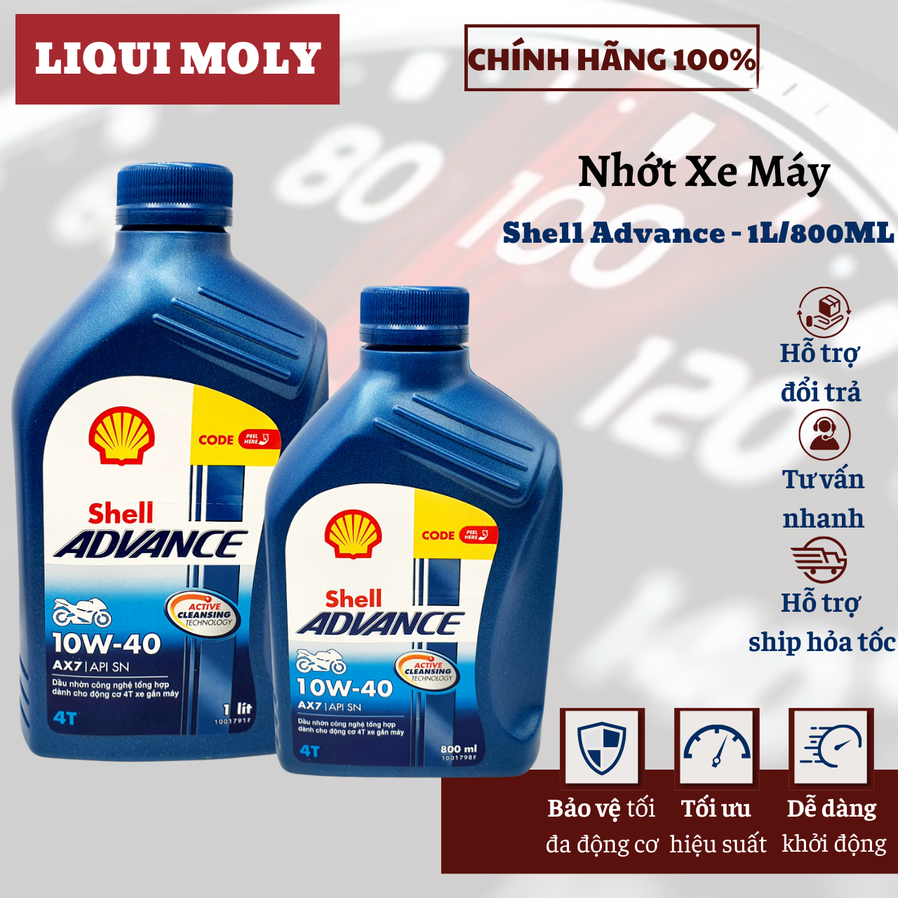NHỚT XE SỐ SHELL ADVANCE AX7 10W40
