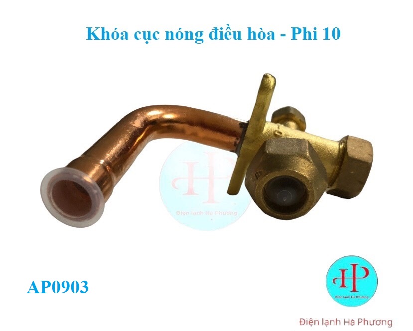 Van khóa cục nóng máy lạnh phi 10 - Đầu khóa cục nóng điều hòa Phi 10 - F70