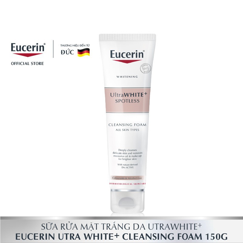 Eucerin Sữa rửa mặt tạo bọt làm sáng da Ultra White Cleansing Foam 150g